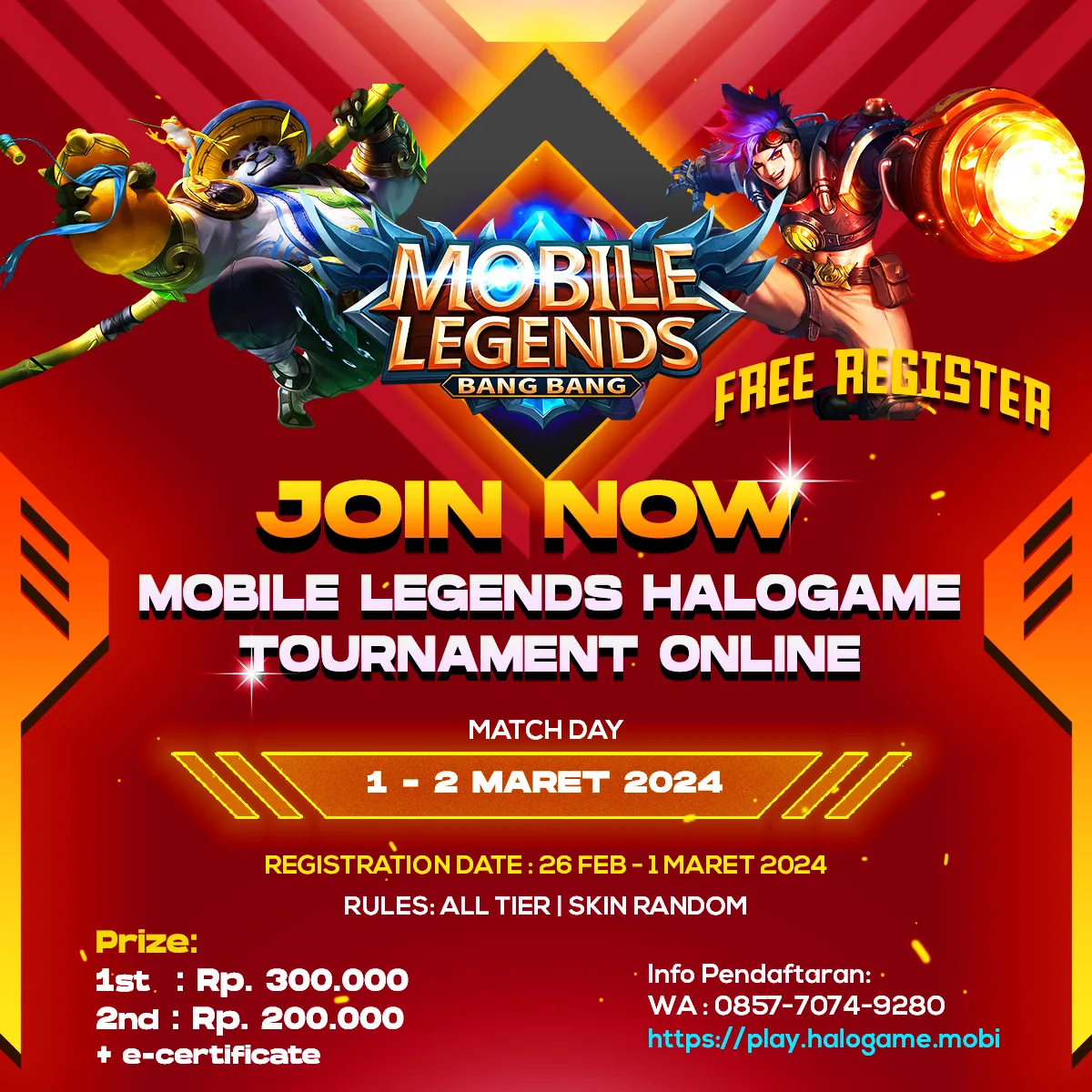 Halogame MLBB Tournament Maret Week-1