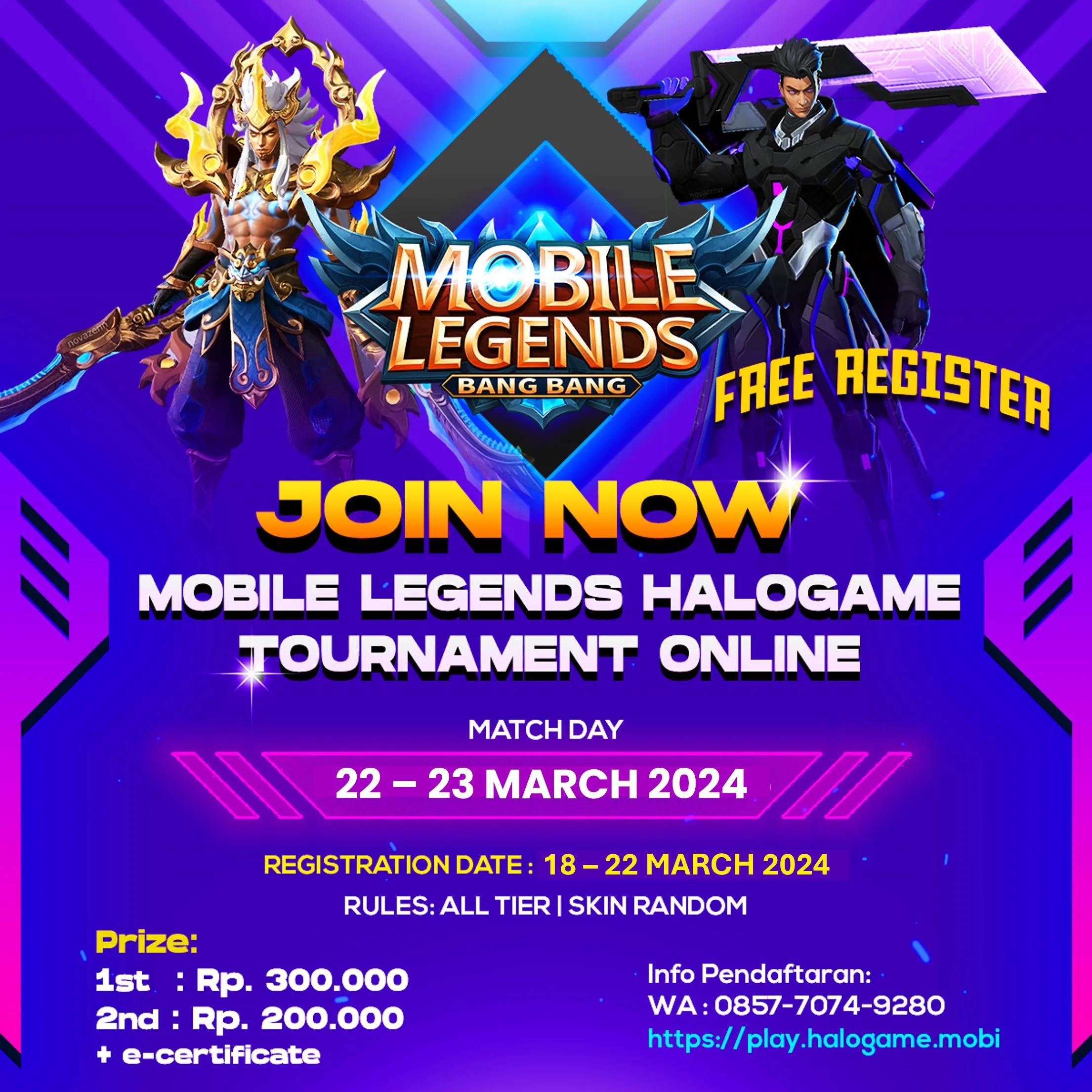 Halogame MLBB Tournamen W-3 Maret 2024