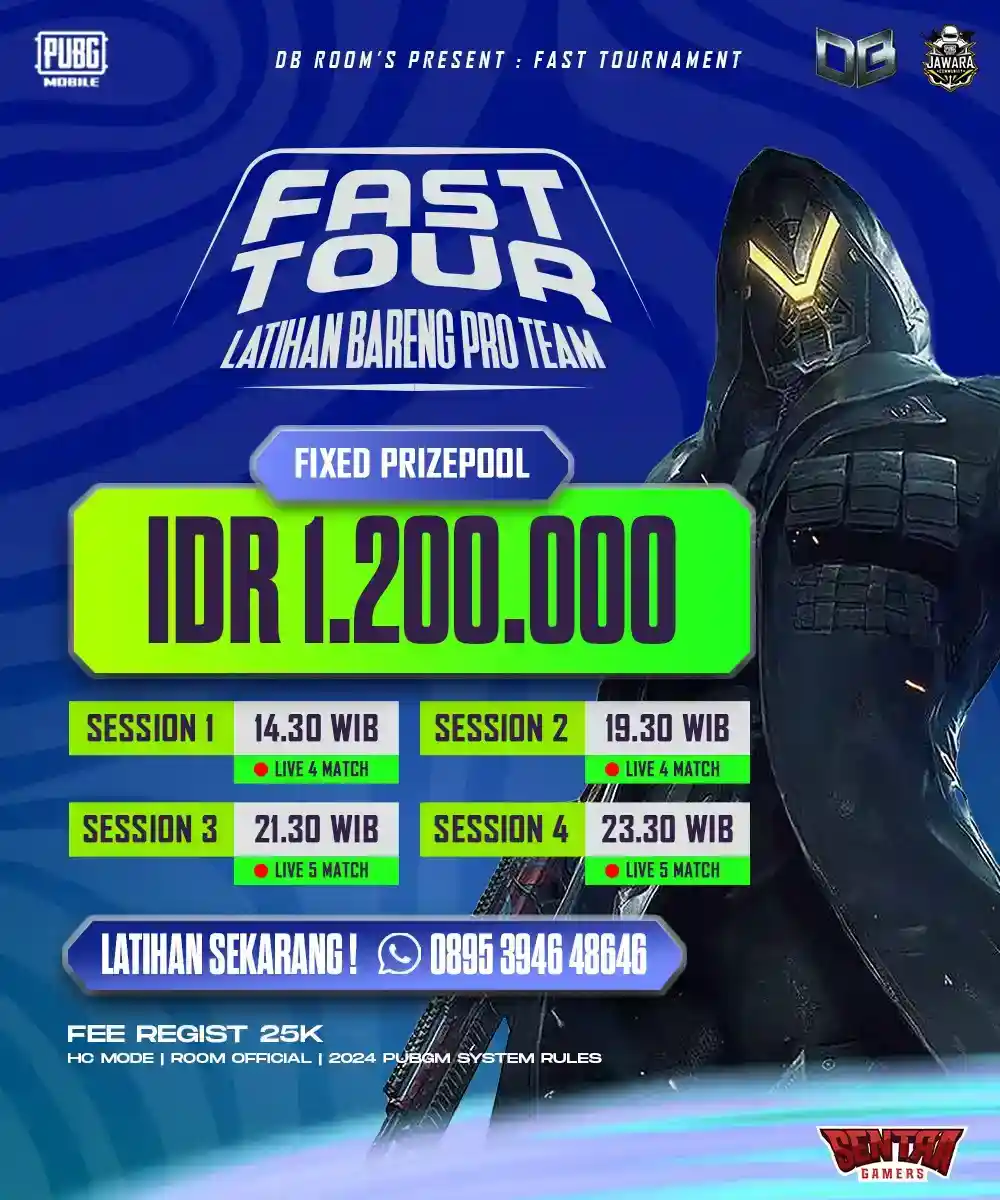 DB ROOM PUBG MOBILE FAST TOURNAMENT 7 JANUARI